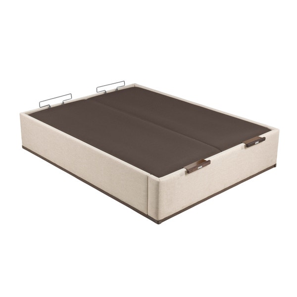 Pikolin Home Aspen-coloured High Capacity And Double Lid Electric Upholstered Storage Base - DESIGN TAPIZADO