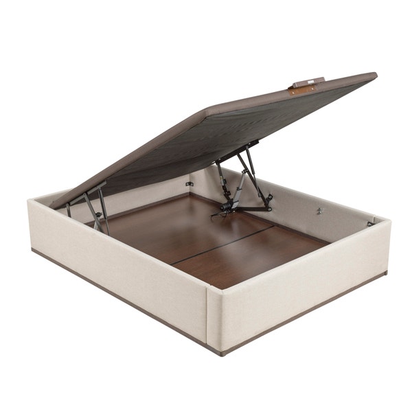 pikolin home Aspen-coloured high capacity electric upholstered storage base - DESIGN TAPIZADO