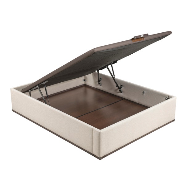 pikolin home Aspen-coloured high capacity upholstered folding storage base - DESIGN TAPIZADO