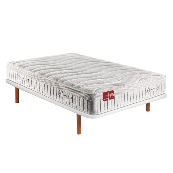pikolin home Bundle: hotel mattress and base with white upholstery