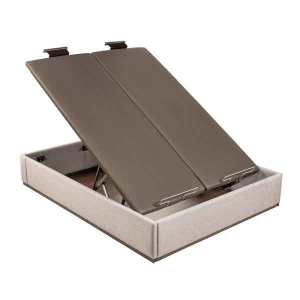 Pikolin Home City-coloured Double Lid Electric Upholstered Storage Base - DESIGN TAPIZADO