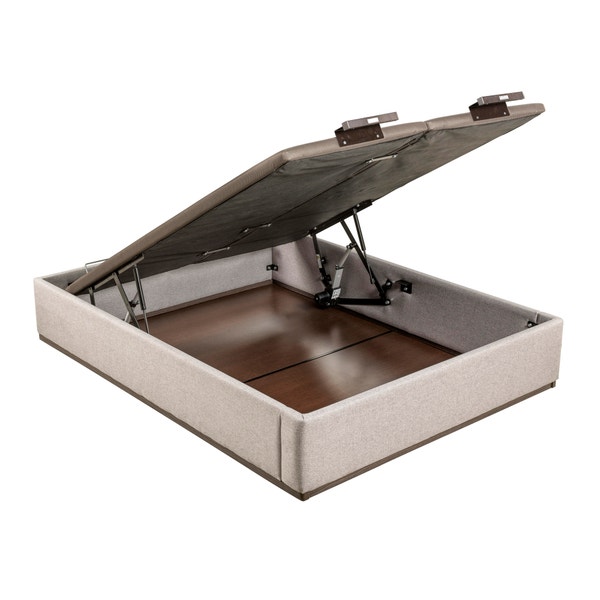 pikolin home City-coloured double lid electric upholstered storage base - DESIGN TAPIZADO