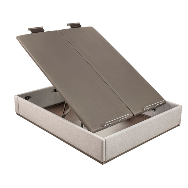 Pikolin Home City-coloured Double Lid Upholstered Folding Storage Base - DESIGN TAPIZADO