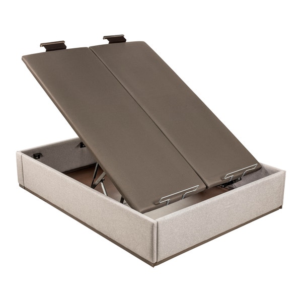 Pikolin Home City-coloured High Capacity And Double Lid Electric Upholstered Storage Base - DESIGN TAPIZADO