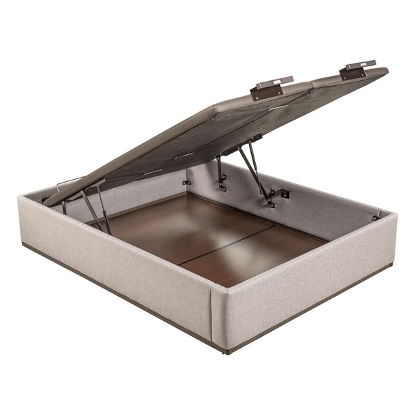 pikolin home City-coloured high capacity double lid upholstered folding storage base - DESIGN TAPIZADO