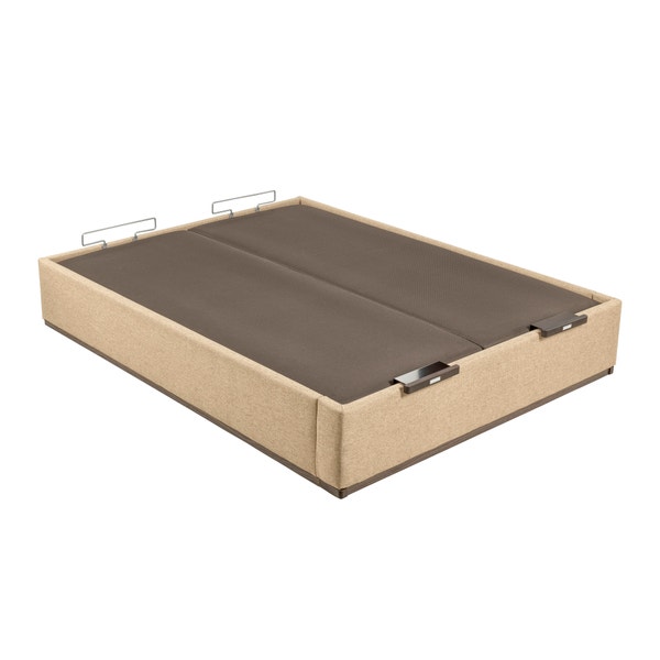 Pikolin Home Cooper-coloured Double Lid Electric Upholstered Storage Base - DESIGN TAPIZADO