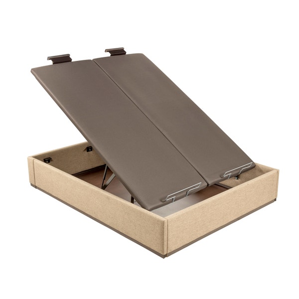 Pikolin Home Cooper-coloured Double Lid Upholstered Folding Storage Base - DESIGN TAPIZADO