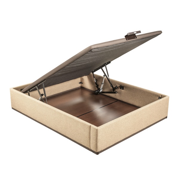 pikolin home Cooper-coloured high capacity electric upholstered storage base - DESIGN TAPIZADO