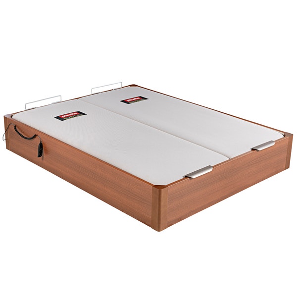 Pikolin Home Electric Dual-lid Cherry Coloured Wooden Folding Storage Bed - DESIGN