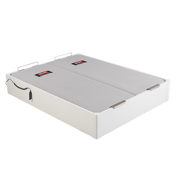 Pikolin Home Electric Dual-lid White Coloured Wooden Folding Storage Bed - DESIGN