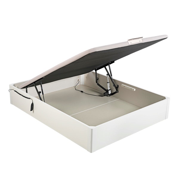 pikolin home Electric single-lid white coloured wooden folding storage bed - DESIGN