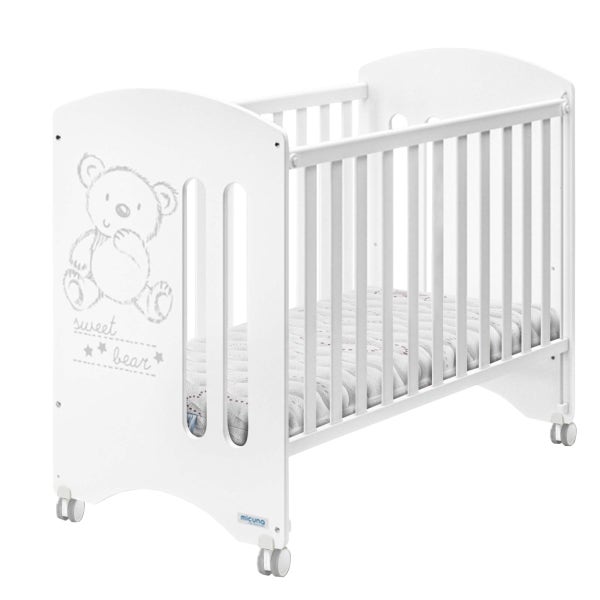 pikolin home Ergonomic cot mattress with viscoelastic foam + white cot pikolin home Ergonomic cot mattress with viscoelastic foam + white cot