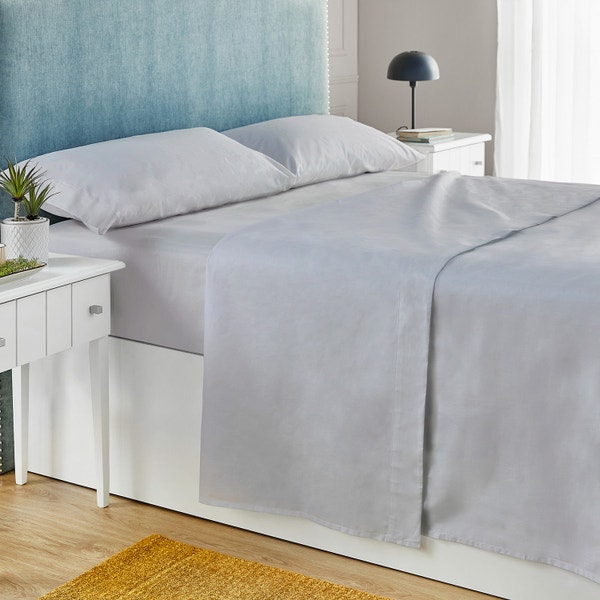 Pikolin Home Grey 100% 200 Thread Count Cotton Percale Bedding Set