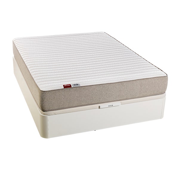 pikolin home LEAH visco and HR foam mattress + white storage base