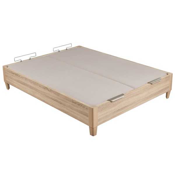 Pikolin Home Natural-coloured Double Lid Folding Storage Base Wtith Legs - DESIGN AL AIRE