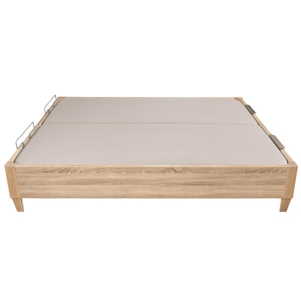 Pikolin Home Natural-coloured Double Lid Folding Storage Base Wtith Legs - DESIGN AL AIRE