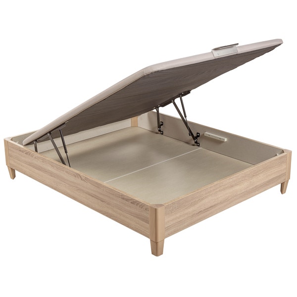 pikolin home Natural-coloured single lid folding storage base with legs - DESIGN AL AIRE