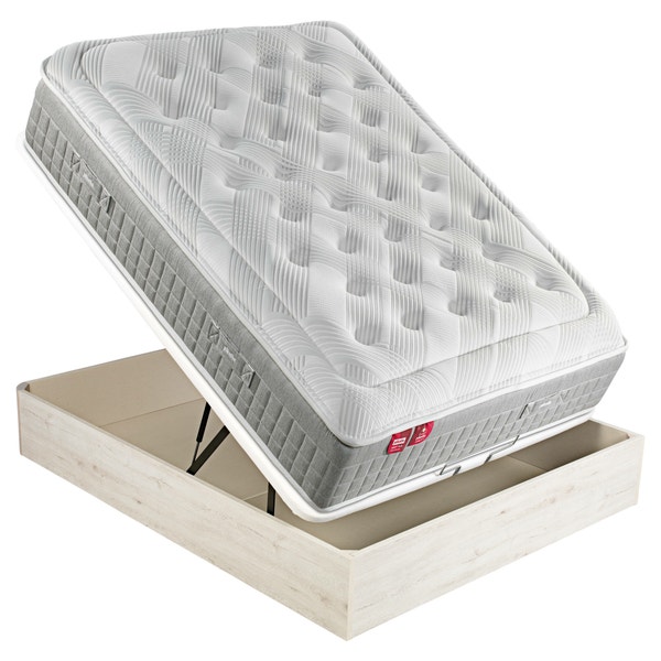 Pikolin Home Pack Containing A Pocket Coil Spring Mattress And A Glacier-coloured Folding Storage Base - SLEEP+AP11538