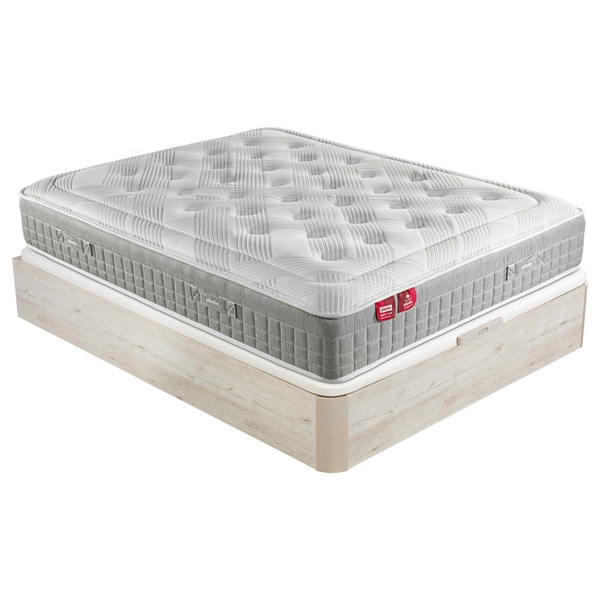 pikolin home Pack containing a pocket coil spring mattress and a glacier-coloured folding storage base - SLEEP+AP11538 pikolin home Pack containing a pocket coil spring mattress and a glacier-coloured folding storage base - SLEEP+AP11538