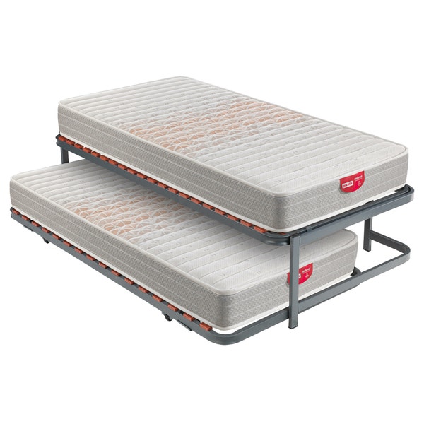 pikolin home Pack containing a trundle bed base with two Apple Compact mattresses - APP.COMP.+KIT