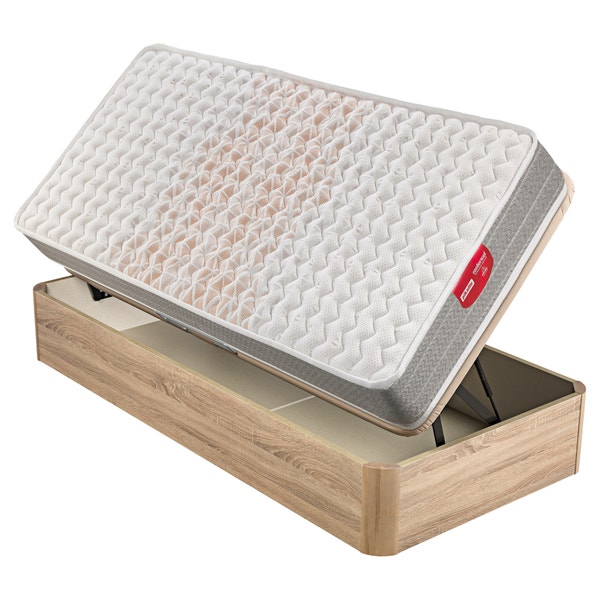 Pikolin Home Pack Containing A Youth HR Foam Mattress And A Natural-coloured Youth Folding Storage Base - APPLE+AP10599