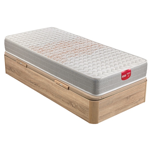 pikolin home Pack containing a youth HR foam mattress and a natural-coloured youth folding storage base - APPLE+AP10599
