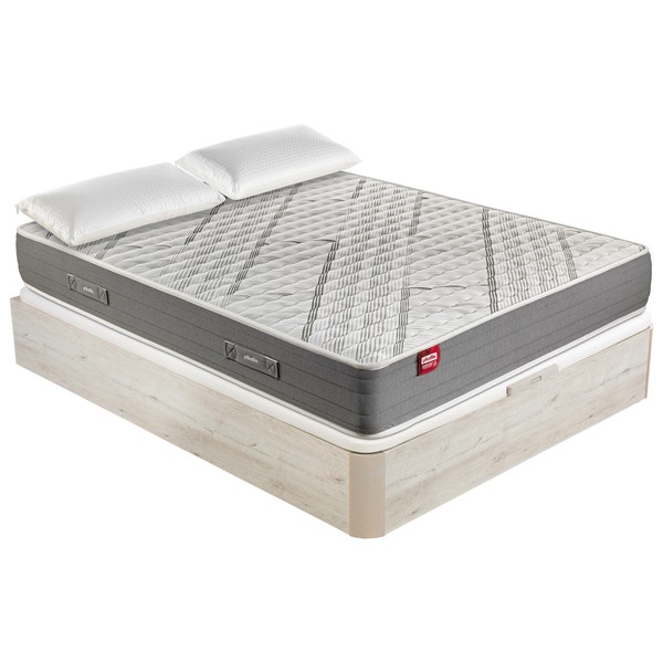 pikolin home Pack containing an HR foam mattress a glacier-coloured folding storage base and two visco pillows - ELAN+AP11538+AL pikolin home Pack containing an HR foam mattress a glacier-coloured folding storage base and two visco pillows - ELAN+AP11538+AL