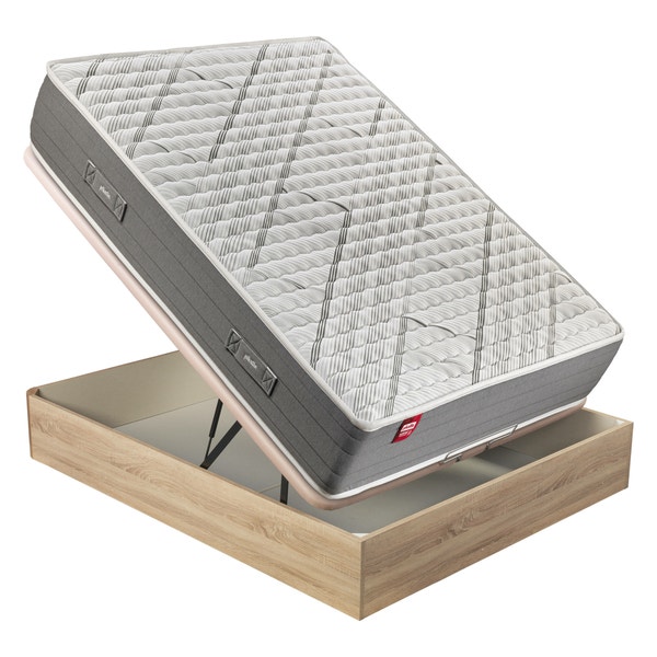 Pikolin Home Pack Containing An HR Foam Mattress A Natural-coloured Folding Storage Base And Two Visco Pillows - ELAN+AP11534+AL