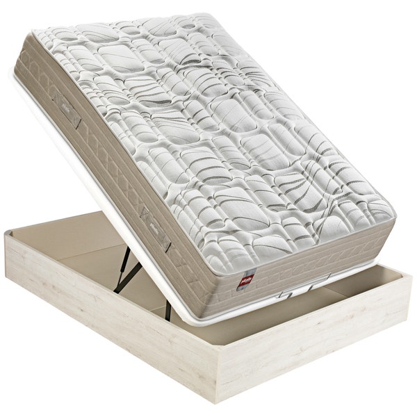 Pikolin Home Pack Containing Normablock Spring Mattress And Ice White Folding Storage Base. - RACE+NATURBOX
