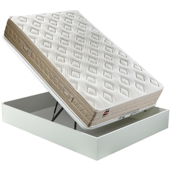 Pikolin Home Pack Containing Pocket Coil Spring Mattress And White Folding Storage Base. - TOUR+NATURBOX