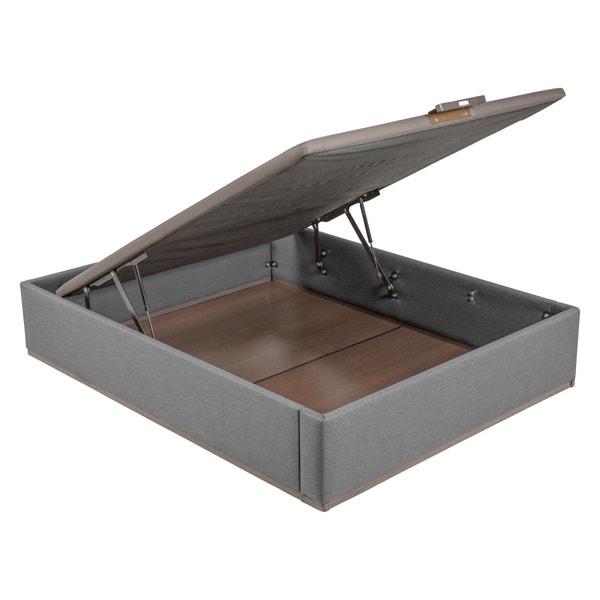 pikolin home Piombo-coloured high capacity upholstered folding storage base - DESIGN TAPIZADO