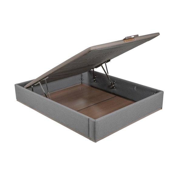 pikolin home Piombo-coloured upholstered folding storage base - DESIGN TAPIZADO