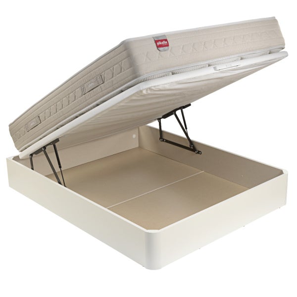 Pikolin Home Pocket Coil Spring Mattress + White Storage Base + Pillows