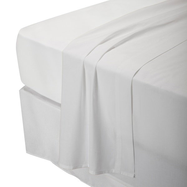 Pikolin Home White 100% 200 Thread Count Cotton Percale Bedding Set