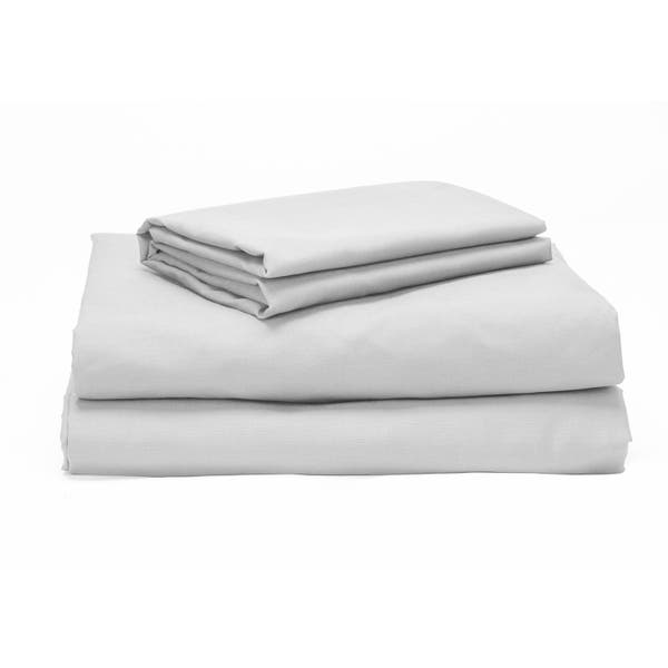 pikolin home White 100% 200 thread count cotton percale bedding set