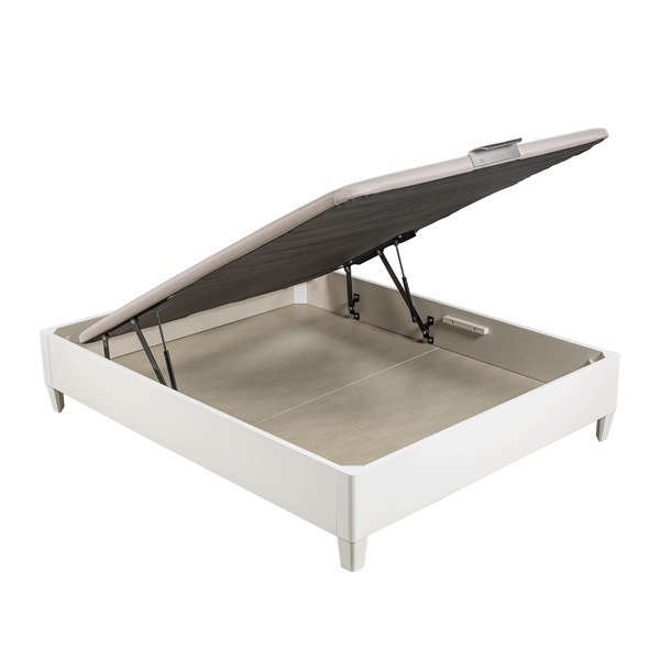 pikolin home White-coloured single lid folding storage base with legs - DESIGN AL AIRE