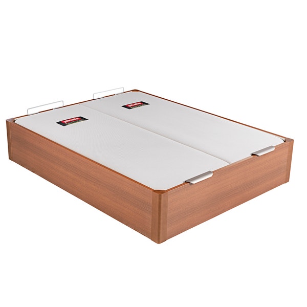 Pikolin Home Wooden Cherry-coloured Dual-lid High-capacity Folding Storage Base - DESIGN
