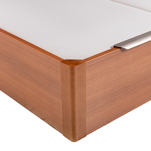 Pikolin Home Wooden Cherry-coloured Dual-lid High-capacity Folding Storage Base - DESIGN