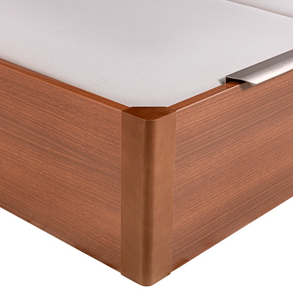 Pikolin Home Wooden Cherry-coloured Electric Dual-lid High-capacity Folding Storage Base - DESIGN