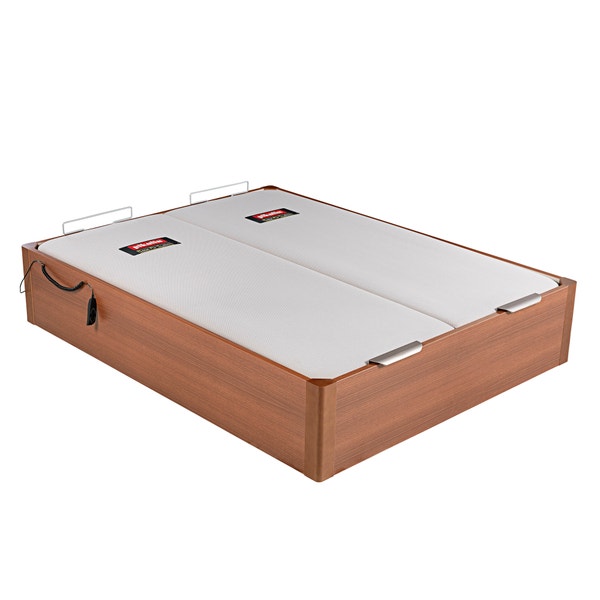 Pikolin Home Wooden Cherry-coloured Electric Dual-lid High-capacity Folding Storage Base - DESIGN
