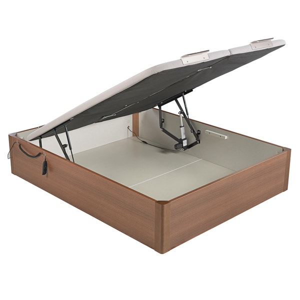 pikolin home Wooden cherry-coloured electric dual-lid high-capacity folding storage base - DESIGN