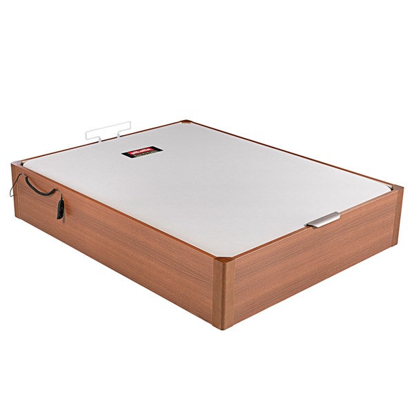 Pikolin Home Wooden Cherry-coloured Electric Single-lid High-capacity Folding Storage Base - DESIGN