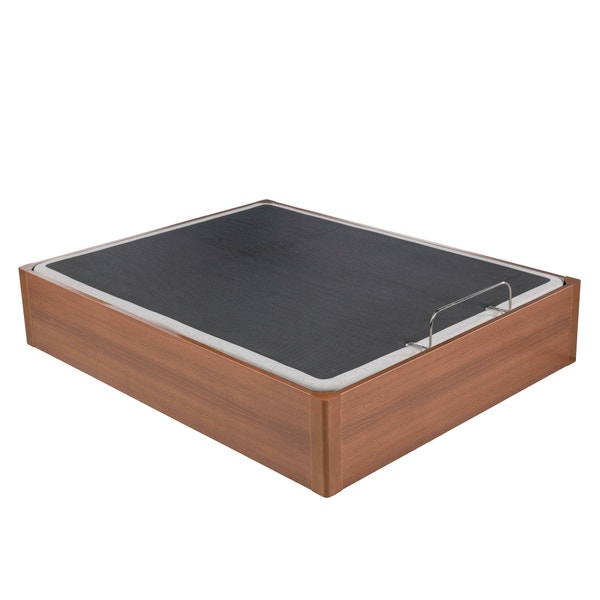 Pikolin Home Wooden Cherry-coloured Folding Storage Base With Articulated Upholstered Base - ERGODES CEREZO