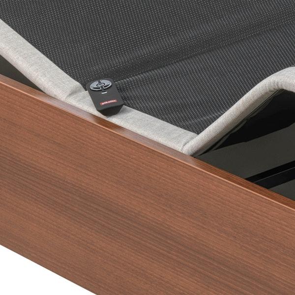 Pikolin Home Wooden Cherry-coloured Folding Storage Base With Articulated Upholstered Base - ERGODES CEREZO