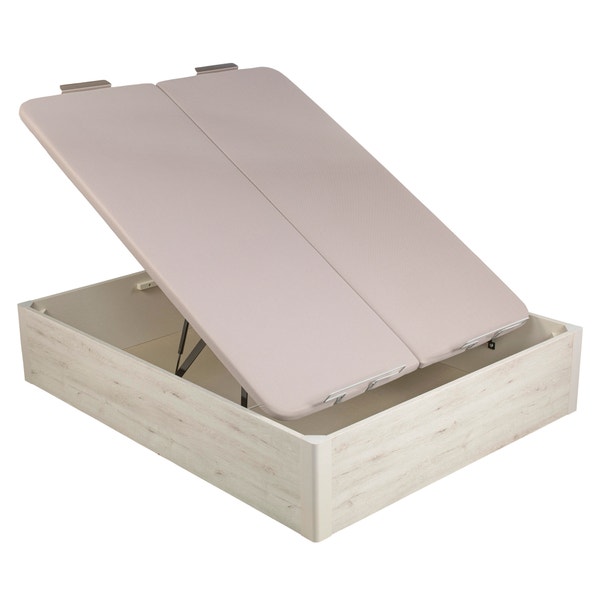 Pikolin Home Wooden Glacier-coloured Dual-lid High-capacity Folding Storage Base - DESIGN