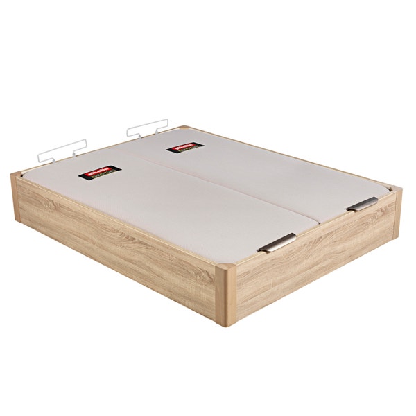 Pikolin Home Wooden Natural-coloured Dual-lid Folding Storage Base - DESIGN