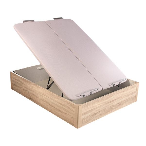 Pikolin Home Wooden Natural-coloured Dual-lid High-capacity Folding Storage Base - DESIGN