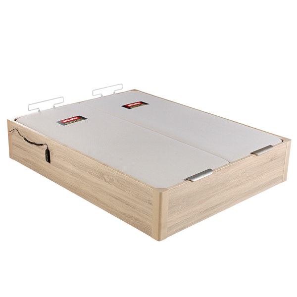 Pikolin Home Wooden Natural-coloured Electric Dual-lid High-capacity Folding Storage Base - DESIGN