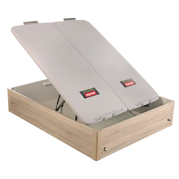 Pikolin Home Wooden Natural-coloured Electric Dual-lid High-capacity Folding Storage Base - DESIGN