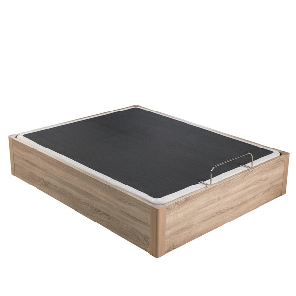 Pikolin Home Wooden Natural-coloured Folding Storage Base With Articulated Upholstered Base - ERGODES NATURAL